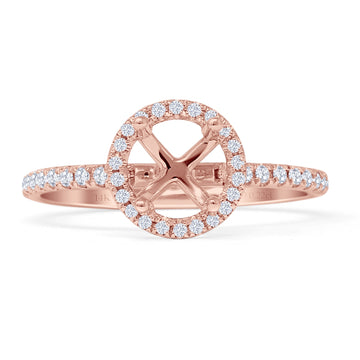 Round Halo Diamond Ring